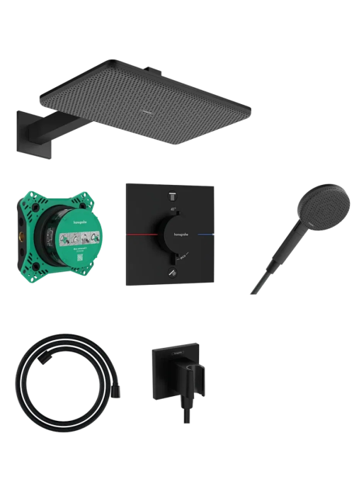 Душевая система скрытого монтажа Hansgrohe Raindance Alive Q 210/340 1jet, 24620670 Black
