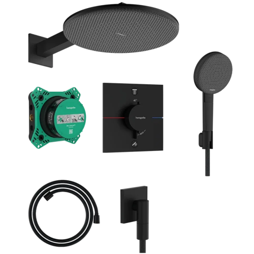 Душова система прихованого монтажу Hansgrohe Raindance Alive S 300 1jet, 24630670 Black Matt