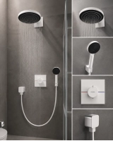 Душова система прихованого монтажу Hansgrohe ShowerSelect Comfort E HighFlow, Matt White 15574700+01800180+24150700+24301700+26457700