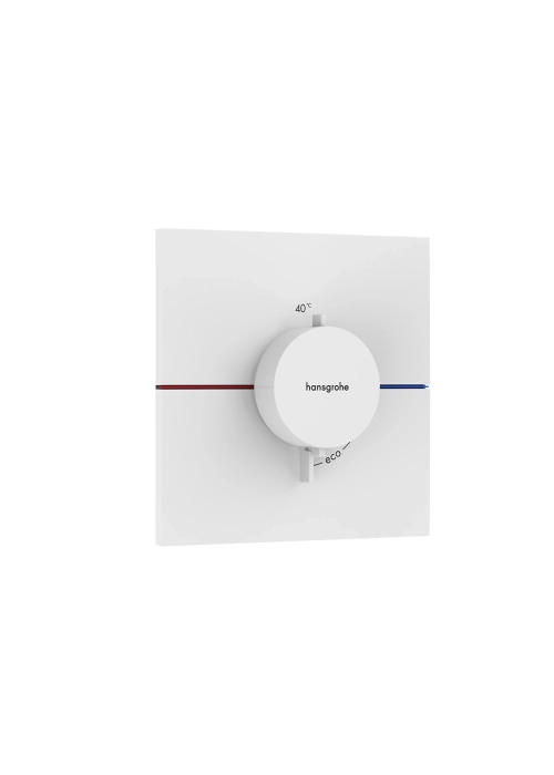 Душова система прихованого монтажу Hansgrohe ShowerSelect Comfort E HighFlow, Matt White 15574700+01800180+24150700+24301700+26457700