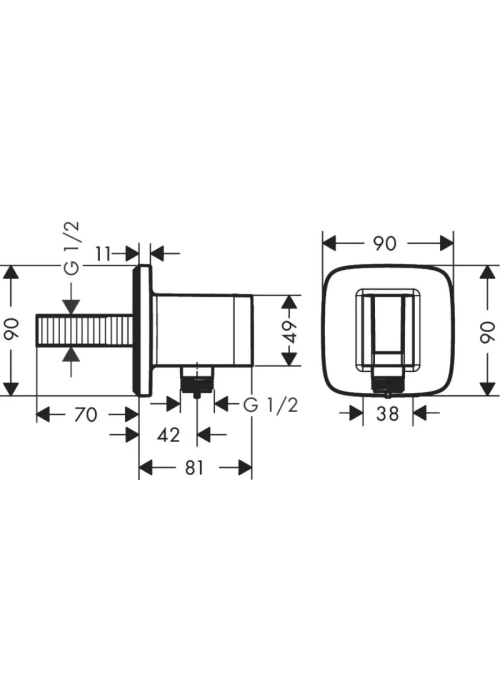 Шлангове з'єднання Hansgrohe Fixfit Q білий матовий 26887700 (Пошкоджене пакування)