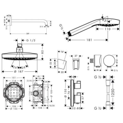 Душовий набір HANSGROHE ShowerSet Croma Select S/Ecostat S (27295000)