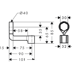 Держатель для душа HANSGROHE Porter Reno 2833500