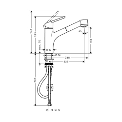 Смеситель для кухни однорычажный Hansgrohe Status 32850000