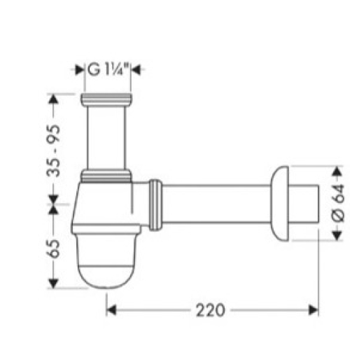 СИФОН-СТАКАН ДЛЯ БІДЕ HANSGROHE 55213000