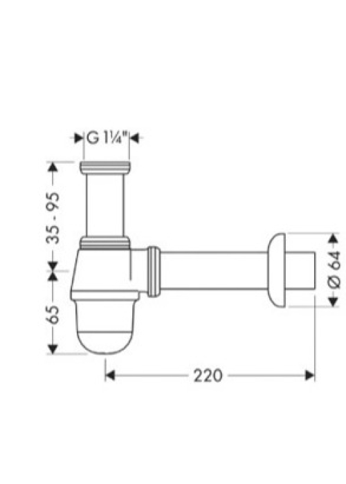 СИФОН-СТАКАН ДЛЯ БІДЕ HANSGROHE 55213000