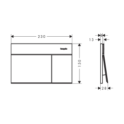 Кнопка смыва для инсталляции hansgrohe iFrame Element E 66003140, бронза