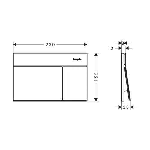 Кнопка змиву для інсталяції hansgrohe iFrame Element E 66003340, чорний хром