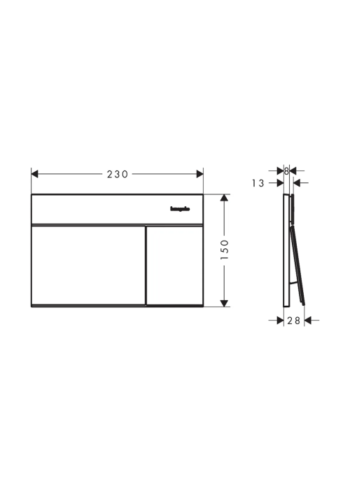 Кнопка змиву для інсталяції hansgrohe iFrame Element E 66003670, чорний