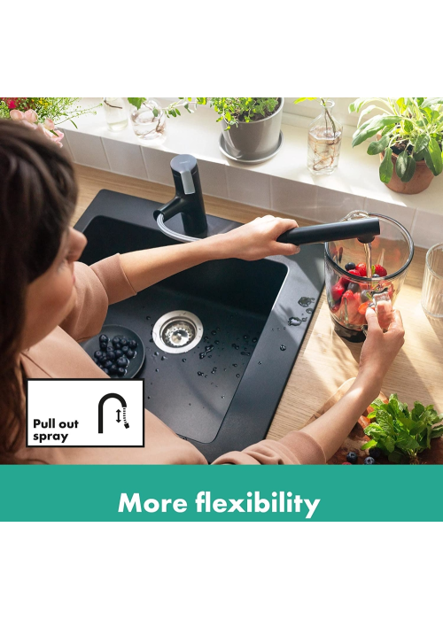 Змішувач кухонний  Hansgrohe Zesis  M33 150 1jet Matt Black 74802670 (Пошкоджене пакування)