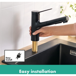 Змішувач кухонний  Hansgrohe Zesis  M33 150 1jet Matt Black 74802670 (Пошкоджене пакування)