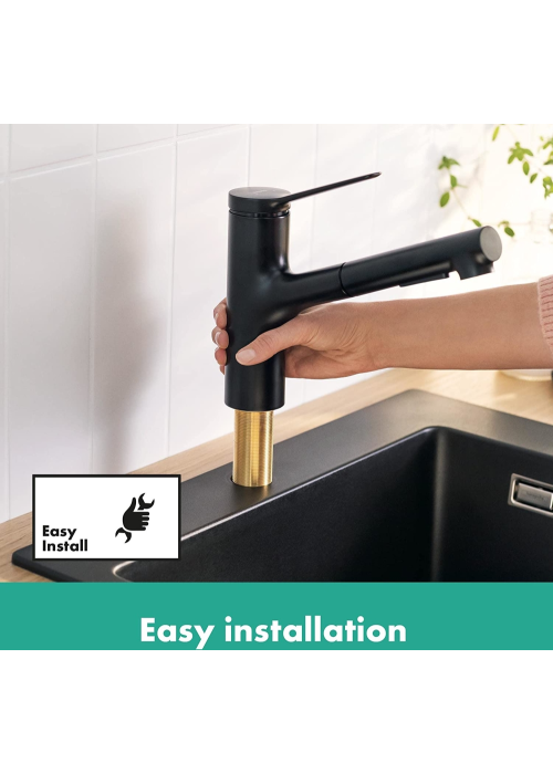 Змішувач кухонний  Hansgrohe Zesis  M33 150 1jet Matt Black 74802670 (Пошкоджене пакування)
