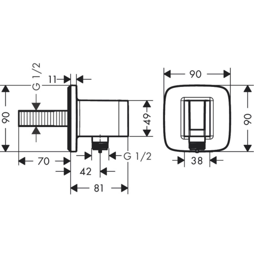 Шлангове приєднання Hansgrohe Fixfit Q 26887140