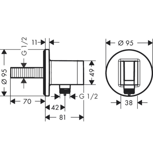 Шлангове приєднання Hansgrohe Fixfit S 26888140