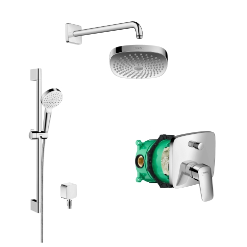 Душевая система скрытого монтажа Hansgrohe Logis EcoSmart (20200003)