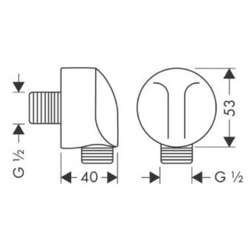 Шлангове підключення Hansgrohe Fixfit, 27454000