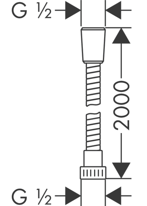 Душовий шланг Hansgrohe Metaflex 200 см 28264000