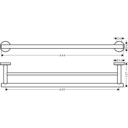 Полотенцедержатель 60 см Hansgrohe Logis 41712000