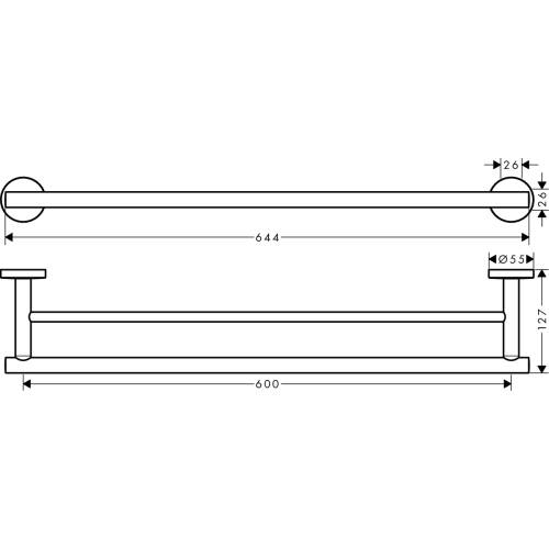 Рушникотримувач 60 см Hansgrohe Logis 41712000