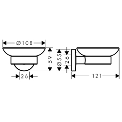 Настенная мыльница Hansgrohe Logis 41715000