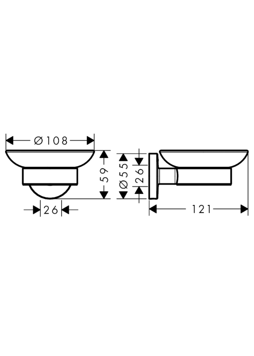 Настенная мыльница Hansgrohe Logis 41715000