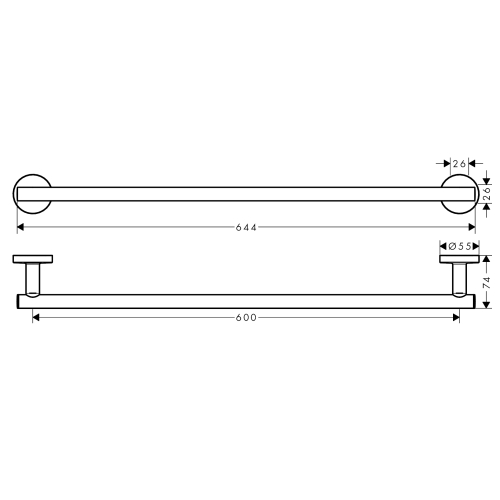 Рушникотримувач Hansgrohe Logis 41716000