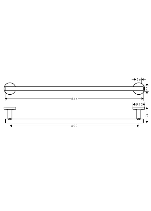 Рушникотримувач Hansgrohe Logis 41716000