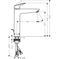 Змішувач для раковини Hansgrohe Logis, 71090000