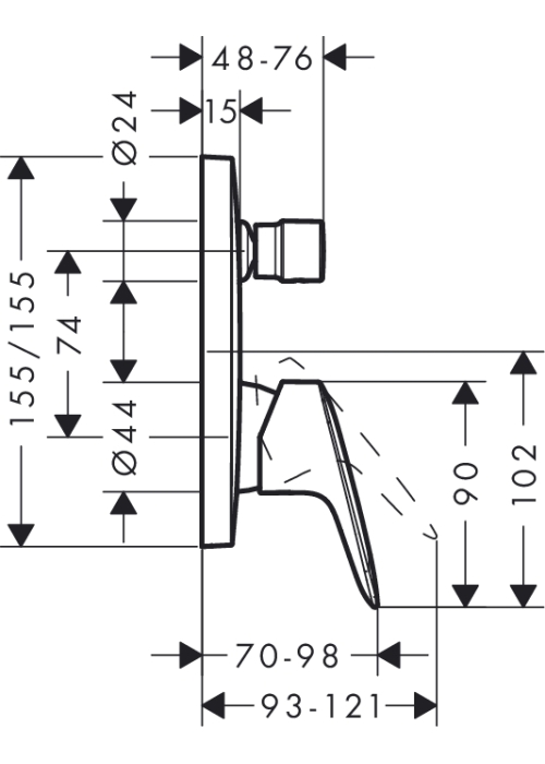 Смеситель для душа Hansgrohe Logis 71405000