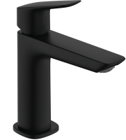 Смеситель Hansgrohe Logis Fine 110 для умывальника с донным клапаном push-open, Matt Black (71252670)