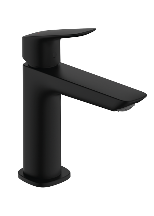 Смеситель Hansgrohe Logis Fine 110 для умывальника без донного клапана, Matt Black (71253670)