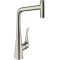 Змішувач для кухні Hansgrohe Metris Select 320 2jet з висувним зливом Sbox Stainless Steel 73816800