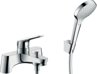 Смеситель на борт ванны Hansgrohe Novus + комплект душевой лейки Croma Select 71044000