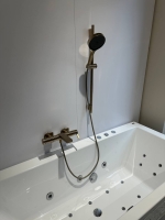 Змішувач Hansgrohe Tecturis E для ванни з душовим комплектом, Brushed Bronze (73420140+28746140)