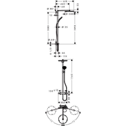 Душова система Hansgrohe Raindance Select 300 Showerpipe, 27114000