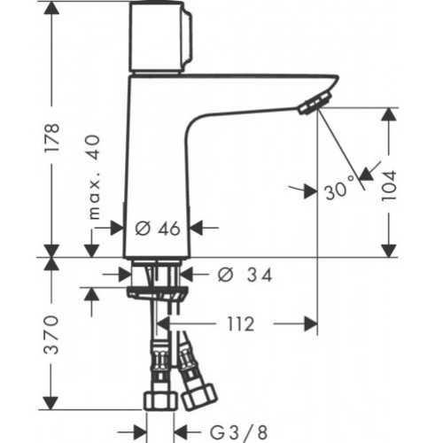 Змішувач для раковини Hansgrohe Talis Select E, 71750000