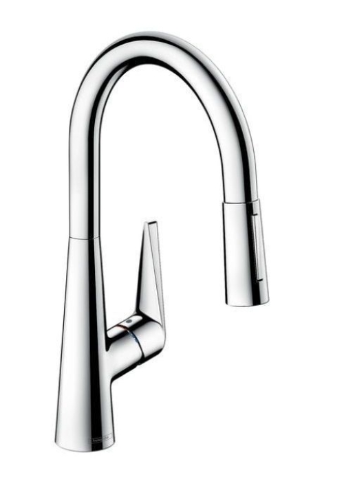 Змішувач для кухні одноважільний з висувним виливом Hansgrohe Talis S, 72815000