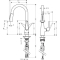 Змішувач для кухні одноважільний з висувним виливом Hansgrohe Talis S, 72815000