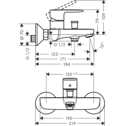 Набір змішувачів Hansgrohe Vernis Blend 71440670 + 71550670 + 24302670