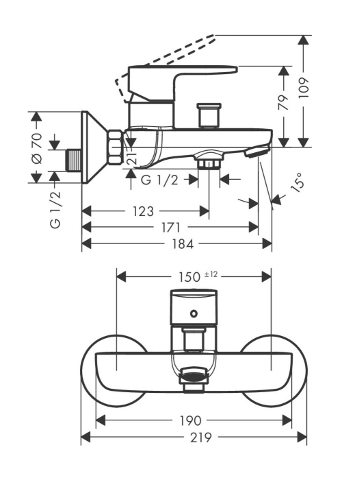 Набір змішувачів Hansgrohe Vernis Blend 71440670 + 71550670 + 24302670