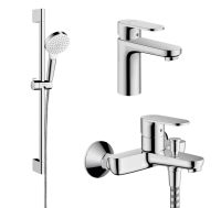 Комплект змішувачів чорного кольору для ванної кімнати Hansgrohe Vernis Blend 71551111