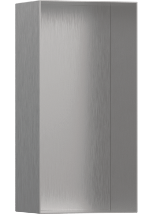 Настінна ніша Hansgrohe XtraStoris Minimalistic із відкритою рамою 30x15x10 см Brushed Stainless Steel 56070800