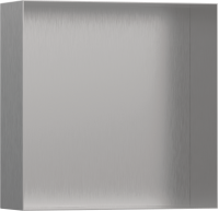 Настінна ніша Hansgrohe XtraStoris Minimalistic із відкритою рамою 30x30x10 см Brushed Stainless Steel 56073800