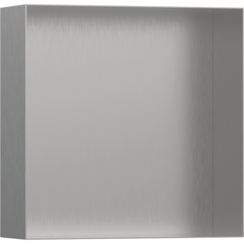 Настінна ніша Hansgrohe XtraStoris Minimalistic із відкритою рамою 30x30x10 см Brushed Stainless Steel 56073800