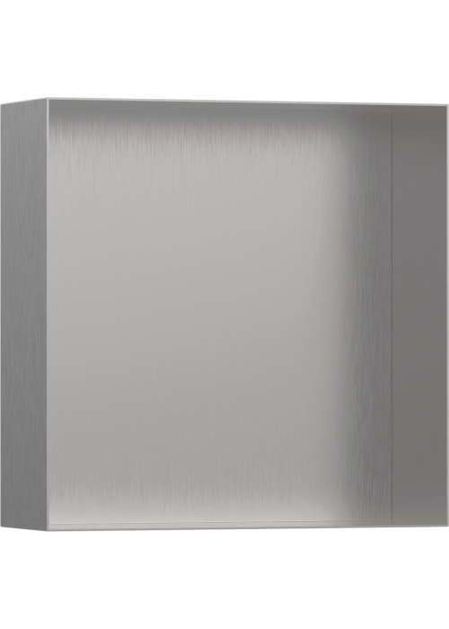 Настінна ніша Hansgrohe XtraStoris Minimalistic із відкритою рамою 30x30x10 см Brushed Stainless Steel 56073800