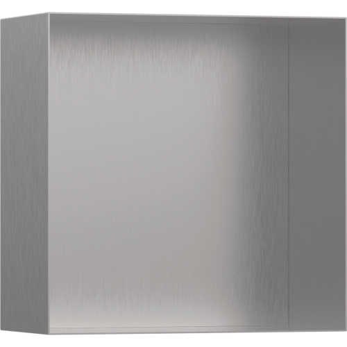 Настінна ніша Hansgrohe XtraStoris Minimalistic із відкритою рамою 30x30x14 см Brushed Stainless Steel 56079800