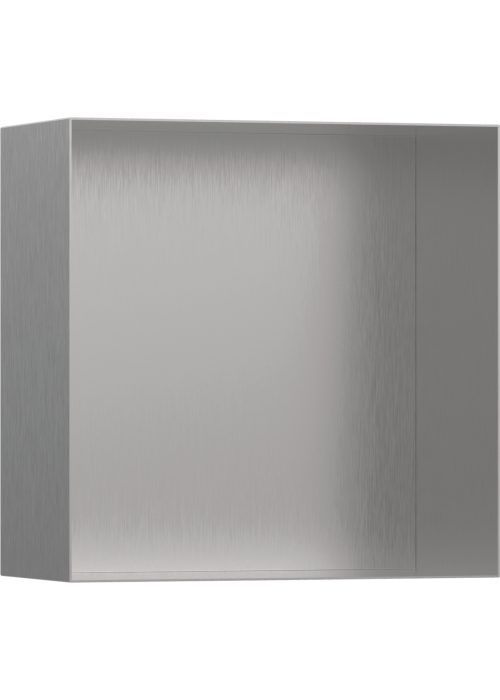 Настінна ніша Hansgrohe XtraStoris Minimalistic із відкритою рамою 30x30x14 см Brushed Stainless Steel 56079800