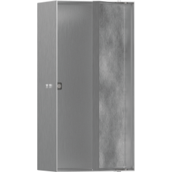 Настінна ніша Hansgrohe XtraStoris Rock з дверцятами 30x15x10 см Brushed Stainless Steel 56082800