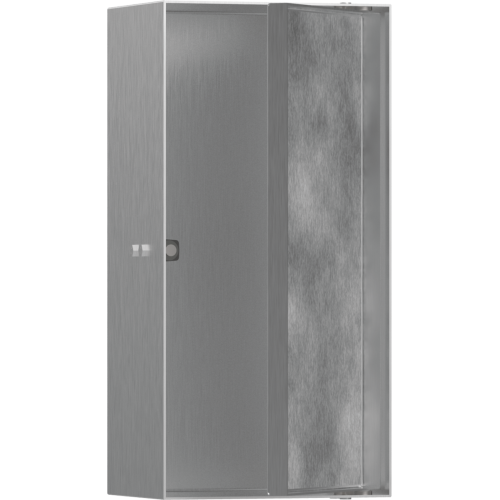 Настінна ніша Hansgrohe XtraStoris Rock з дверцятами 30x15x10 см Brushed Stainless Steel 56082800