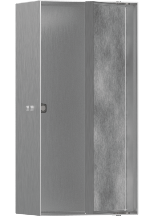 Настінна ніша Hansgrohe XtraStoris Rock з дверцятами 30x15x10 см Brushed Stainless Steel 56082800